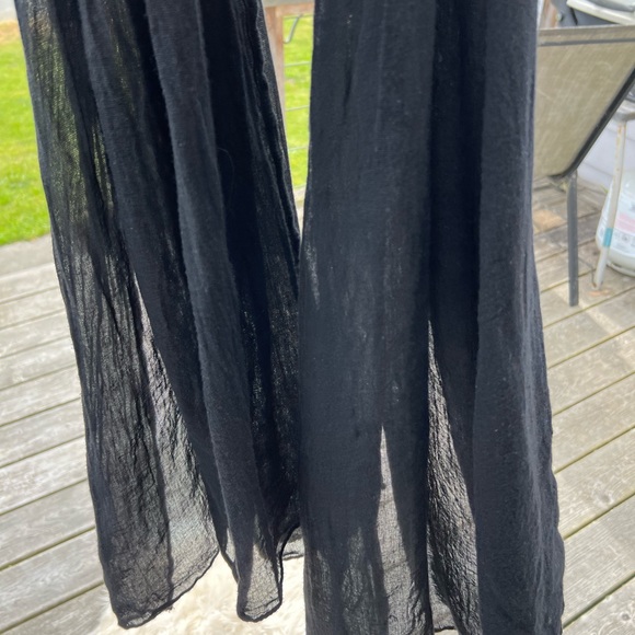 Black Sheer Long Scarf Wrap Shawl sarong wrap skirt - Picture 5 of 13